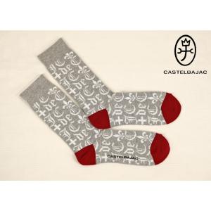 ★２０２５ 秋冬 新作 カステルバジャック【*002*】モノグラムロゴ・カジュアル・ロングソックス-...