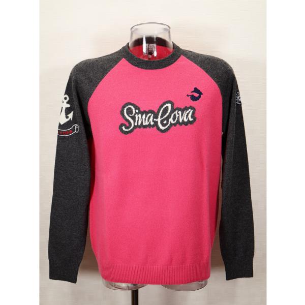 ★シナコバ【*001*】＜４０％OFF＞秋冬クルーネックセーター【カシミヤ100％】 ＜Lサイズ＞-...
