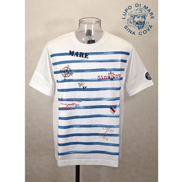 ★２０２５ 春夏　新作・３０%OFF・ シナコバ【*001*】半袖マリンボーダーTシャツ＜Lサイズ・...