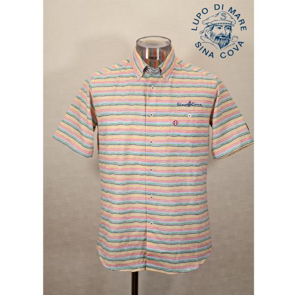 ★シナコバ【*001*】【*BIG SALE*】50％OFF・春夏半袖ボタンダウンシャツ＜Mサイズ＞...