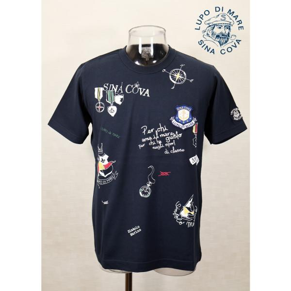 ★シナコバ【*001*】【*BIG SALE*】50％OFF・春夏半袖Ｔシャツ＜Mサイズ＞ネイビー-...