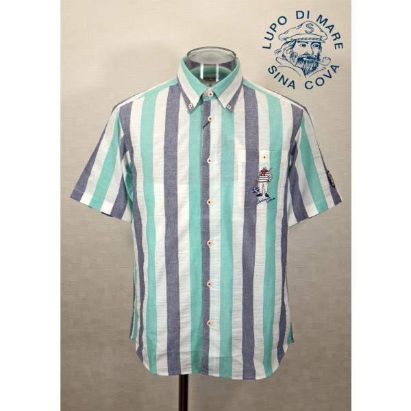 ★シナコバ【*001*】【*BIG SALE*】50％OFF・春夏半袖ボタンダウンシャツ＜Mサイズ＞...