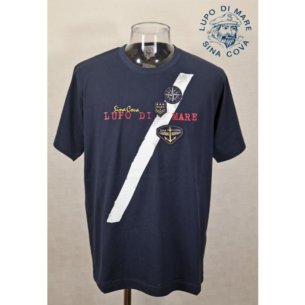 ★シナコバ【*001*】【*BIG SALE*】50％OFF・春夏半袖Ｔシャツ＜Lサイズ＞紺-or1...