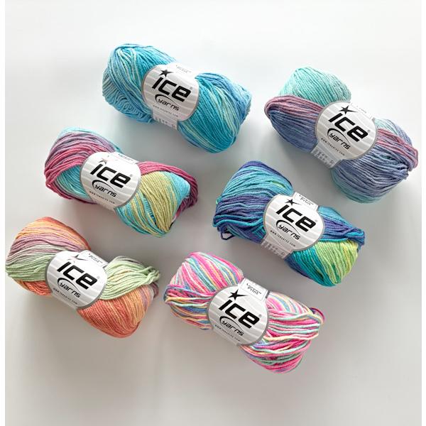 ICE Yarns ロレーナ プリント 毛糸 50g