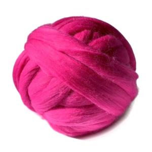超極太メリノウール毛糸-フューシャピンク 1kg 大玉｜guild-yarn
