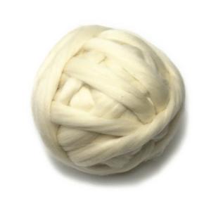 超極太メリノウール毛糸-バルキー アイボリー 1kg 大玉｜guild-yarn