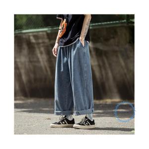 ワイド デニム パンツ ジーンズ メンズ ゆっ...の詳細画像5