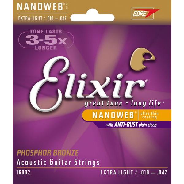Elixir 10-47 Phosphor Bronze Extra Light 16002
