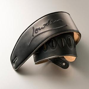 Lowden Black Leather Padded Guitar/Bass Strap レザーストラップ｜guitarplanet