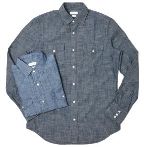 GLANSHIRT（グランシャツ）コットンシャンブレー ウエスタンシャツ 71401(M) 11035303052｜guji