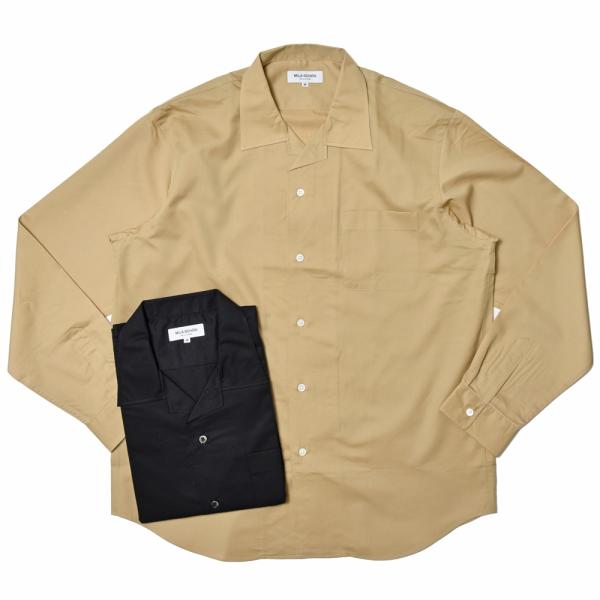 MILA SCHON MILANO（ミラ ショーン ミラノ）コットンシルクツイルオープンカラーシャツ...