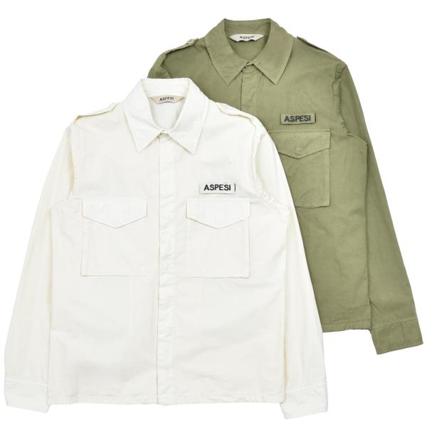 ASPESI（アスペジ）ガーメントダイコットンファティーグシャツ FIELD SHIRTS/LACE...