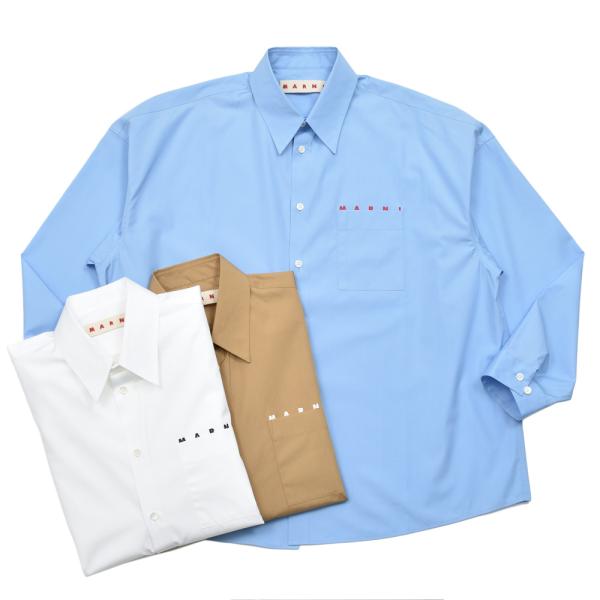 MARNI（マルニ）コットンポプリンロゴシャツ CUMU0061P2 USCT88 11051402...