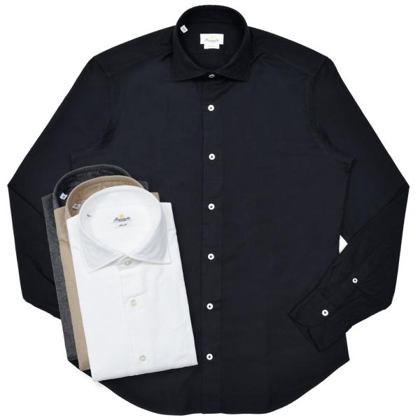 Giannetto（ジャンネット）コットンライトネルセミワイドカラーシャツ SLIM FIT/513...