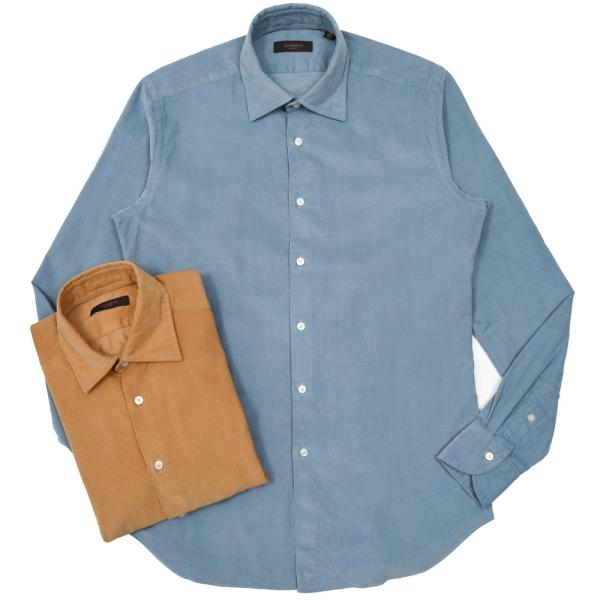 GLANSHIRT（グランシャツ）コットンベビーコーデュロイセミワイドカラーシャツ 476-4140...