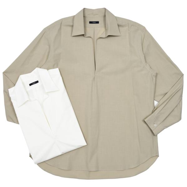 【SALE30】YLEVE（イレーヴ）コットンシルクタイプライタースキッパーシャツ 170-6150...