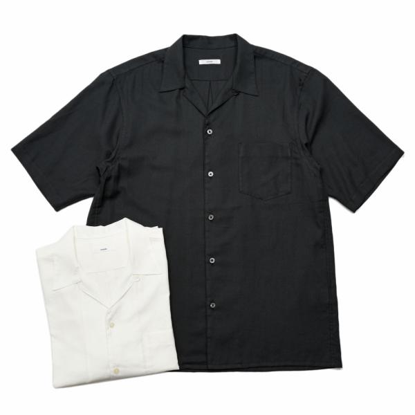 moncao（モンサオ）コットンシルクオープンカラーS/Sシャツ M021387-CS 110614...