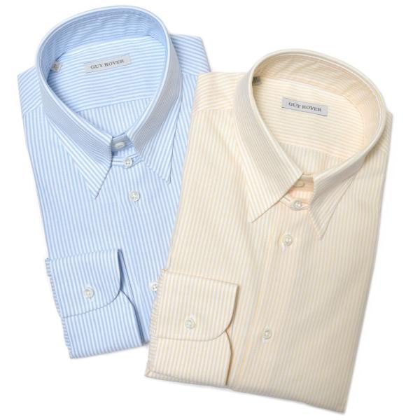 GUY ROVER（ギ ローバー）コットンピンオックスキャンディーストライプタブカラーシャツ 365...