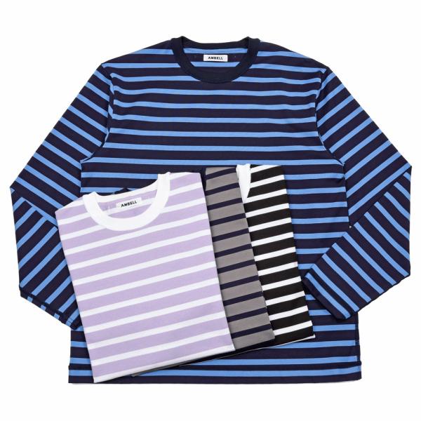 AMBELL(アンベル) コットンボーダークルーネックL/Sカットソー 00018(4) 12042...