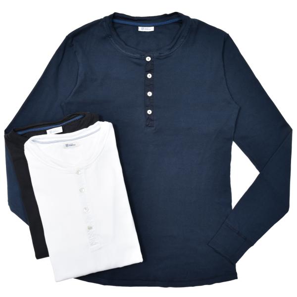 Schiesser（シーサー）オーガニックコットンフライスL/Sヘンリーネックカットソー KARL-...