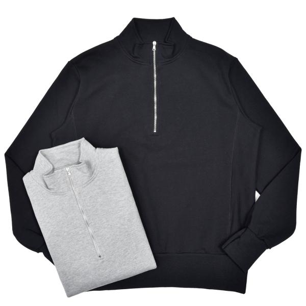 ELACIO（エラシオ）Cherシェール コットンスタンドカラーハーフジップスウェット 120520...