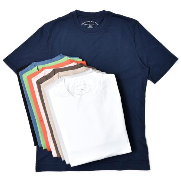 FEDELI（フェデリ）ガーメントダイオーガニックギザコットンスムースS/Sクルーネックカットソー ...