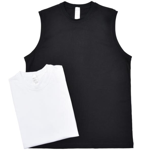 Schiesser（シーサー）コットン天竺ノースリーブクルーネックカットソー AMERICAN T-...