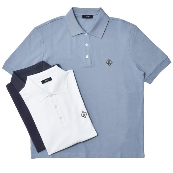 HERNO（ヘルノ）コットン鹿の子S/Sポロ JPL00135U 54005 12151600132...