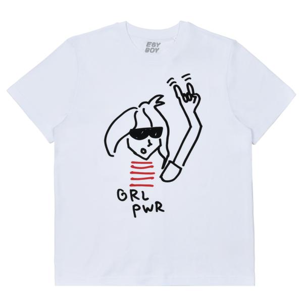 EGYBOY（エギーボーイ）コットンプリントクルーネックS/Sカットソー EB25219053 12...