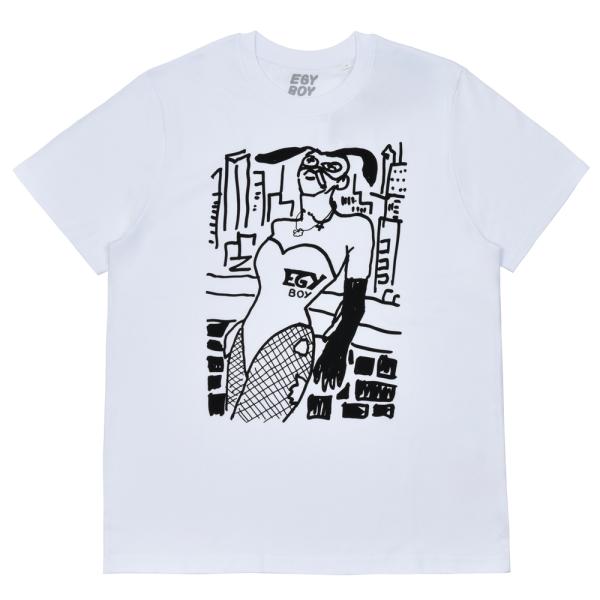 EGYBOY（エギーボーイ）コットンプリントクルーネックS/Sカットソー　EB25219054　12...