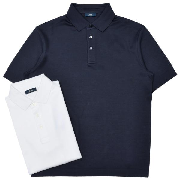 HERNO（ヘルノ）コットンニットエフェクトジャージS/Sポロ JPL00125U-52059 12...