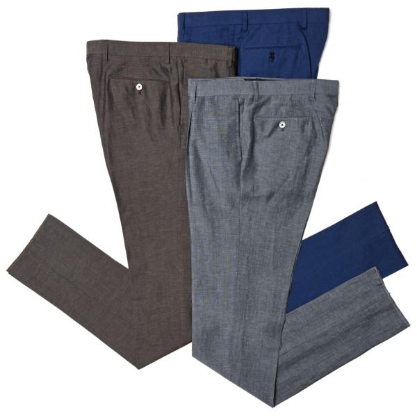 guji（グジ）ウールリネンソリッド1プリーツテーパードパンツ(MADE BY RING JACKE...