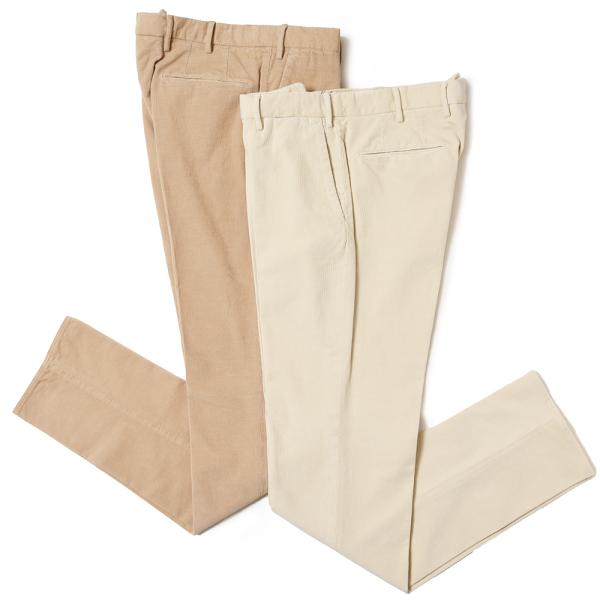 INCOTEX（インコテックス）SLIM FIT ガーメントダイストレッチコットンコーデュロイテーパ...