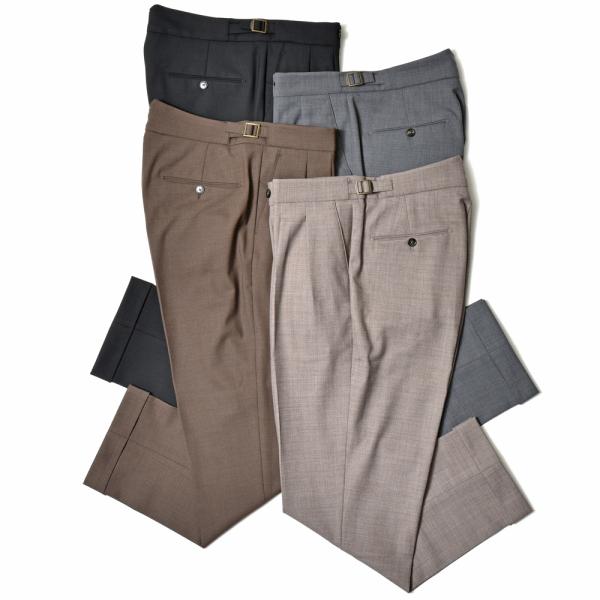 BERWICH（ベルウィッチ）SCOTCHスコッチ テクノウール2インプリーツテーパードクロップドパ...