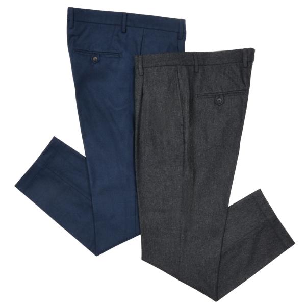 DEVORE Incipit（デヴォレ インチピット）ガーメントダイウールダブルフランネル1プリーツ...