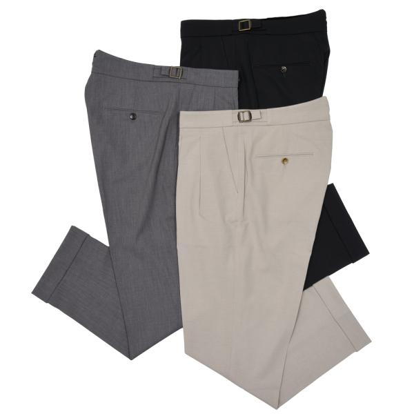 BERWICH（ベルウィッチ）SCOTCHスコッチ テクノウール2インプリーツクロップドパンツ  G...