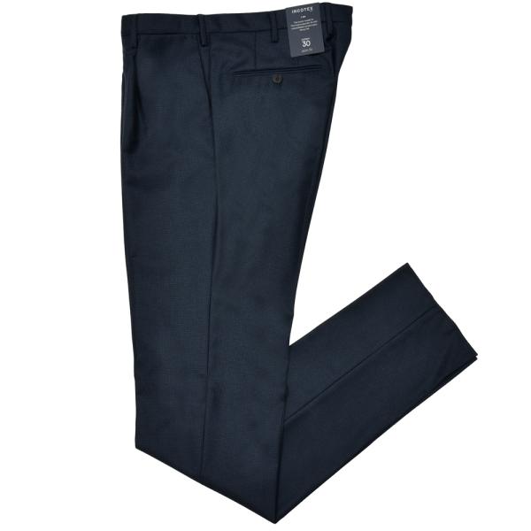 INCOTEX（インコテックス）ウールマイクロハウンドトゥースパンツ / テーパード / 31 13...