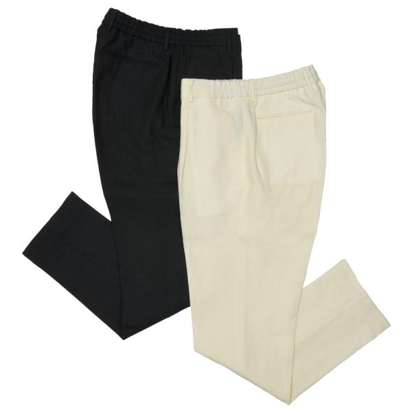 BERWICH（ベルウィッチ）SAKE GYMサケジム リネンソリッド1プリーツシャーリングテーパー...