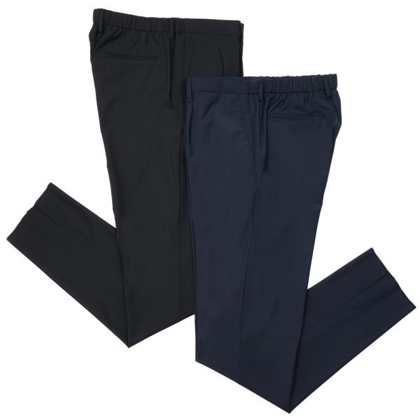 BOGLIOLI（ボリオリ）テックウール1プリーツバックシャーリングテーパードパンツ 913A2I-...