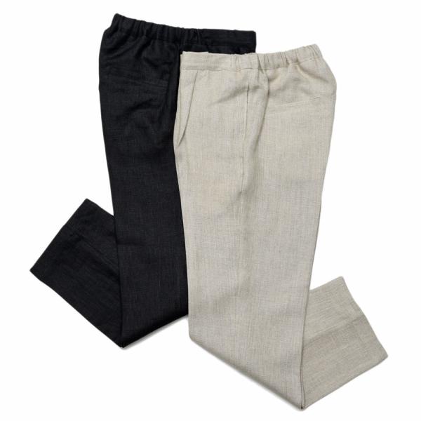 moncao（モンサオ）リネン1Pシャーリングテーパードパンツ M021376-1 13061400...