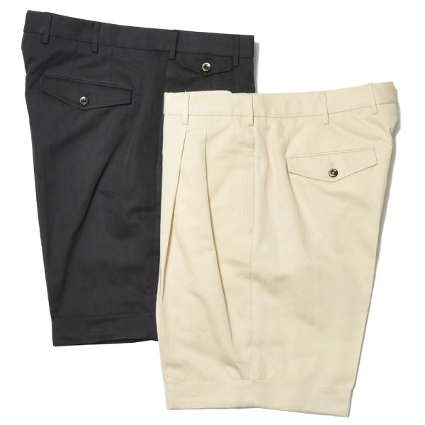 PT TORINO（ピーティー トリノ）BERMUDAバミューダ コットンリネンギャバジン2プリーツ...