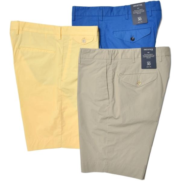 INCOTEX（インコテックス）SLIM FIT ガーメントダイストレッチコットンサマーポプリンテー...