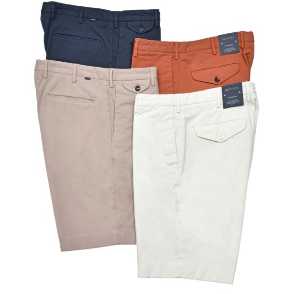 INCOTEX（インコテックス）SLIM FIT ストレッチコットンロイヤルバタヴィアショーツ 1W...
