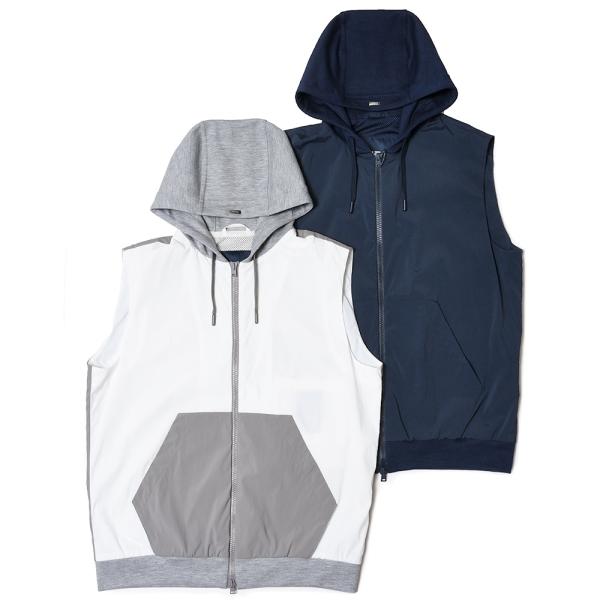 HERNO（ヘルノ）ウォーターレペレントストレッチナイロンフーディーベストGI000280U-123...