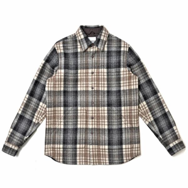 ASPESI（アスペジ）ウールフランネルオーバーチェックCPOシャツ 22924ACG44V081 ...