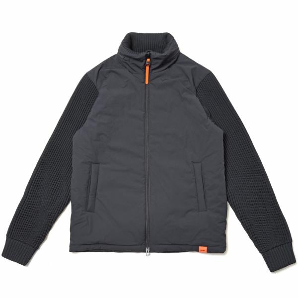 ASPESI（アスペジ）パデッドストレッチナイロン×ローゲージポリエステルニットハイブリッドブルゾン...