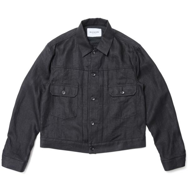 MILA SCHON MILANO（ミラ ショーン ミラノ）ヘビーリネントラッカージャケット 860...