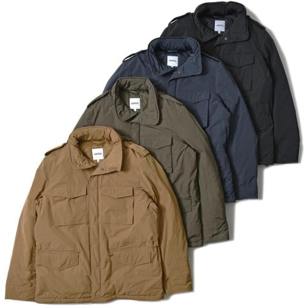 ASPESI（アスペジ）ウォーターレペレントポリエステルタフタパデッドM-65フィールドジャケット ...