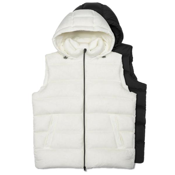 HERNO（ヘルノ）ウォーターレペレントエコナイロンダウンフーディーベスト PI001186U-12...
