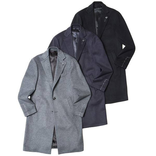 LARDINI（ラルディーニ）SPECIALウールフランネルチェスターフィールドコート JY2363...